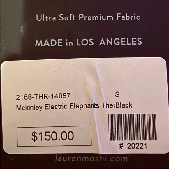 Lauren Moshi. McKinley Electric Elephants size S in black - Picture 2 of 5